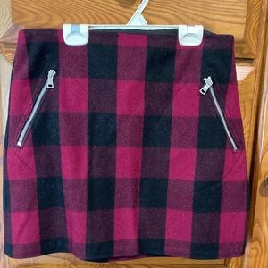 GAP wool plaid skirt